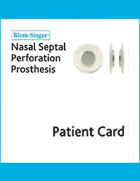 Nasal Septal Perforation Prosthesis -Patient card